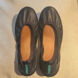 Tieks Black Leather Women's Flats